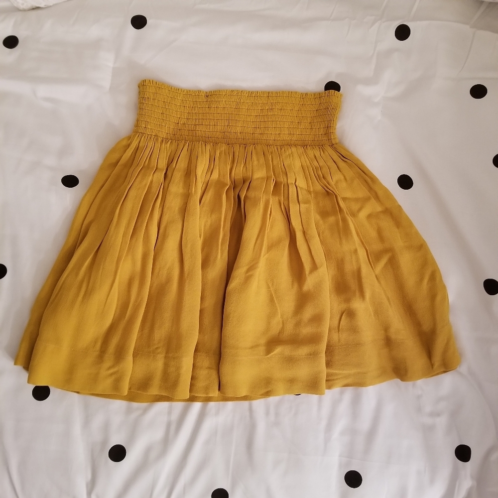 Banana Republic Yellow Mini Skirt